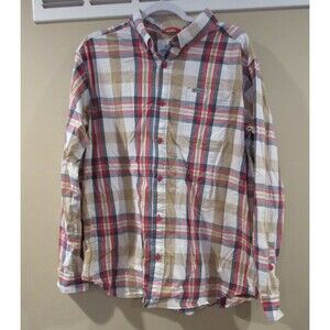 Columbia Plaid Shirt Mens XL Multicolor Red/Brown/Blue Long Sleeved
